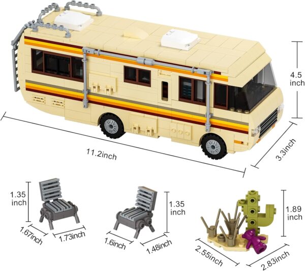 968PCS Break Bad RV Model Van Building Block Bricks Set - Image 4