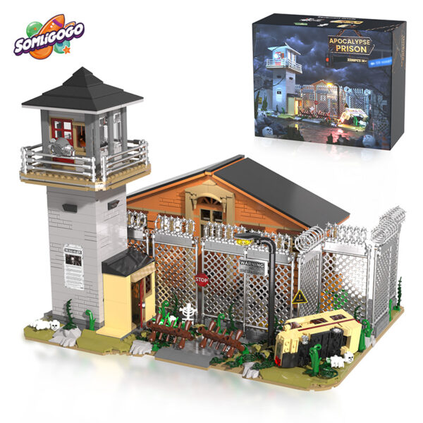 2288PCS The Walking Dead Apocalypse Prison Model Building Block Model Set - Image 2